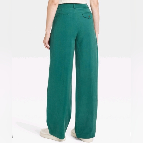 Women's High-Rise Relaxed Fit Baggy Wide Pants - Picture 4 of 5